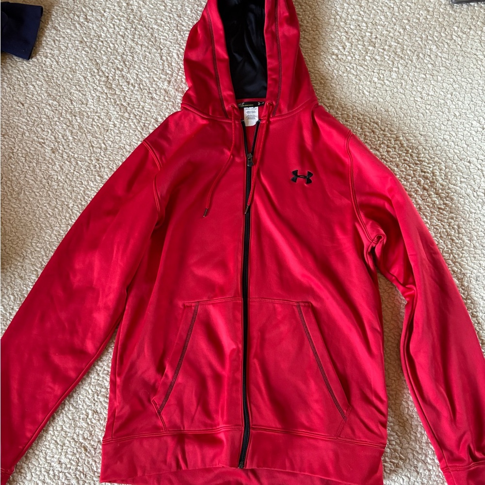 Under Armour Red Zip-Up Hoodie